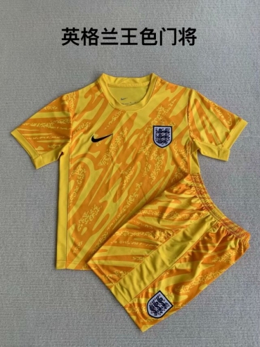 2024-25 England Goalkeeper Yellow Soccer Uniform-208