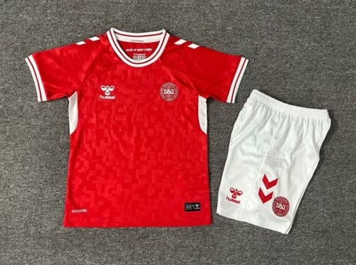 Kids 2024/25 Denmark Home Red Kids/Youth Soccer Uniform-1040/SKE