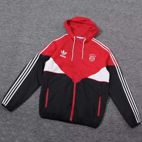 2023/24 Bayern München Red & Black Soccer Windbreaker Top-801