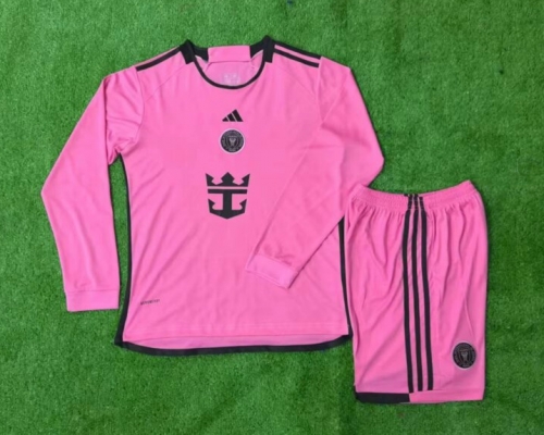 Kids 2024/25 Inter Miami CF Pink Kids/Youth LS Soccer Uniform-1095/507