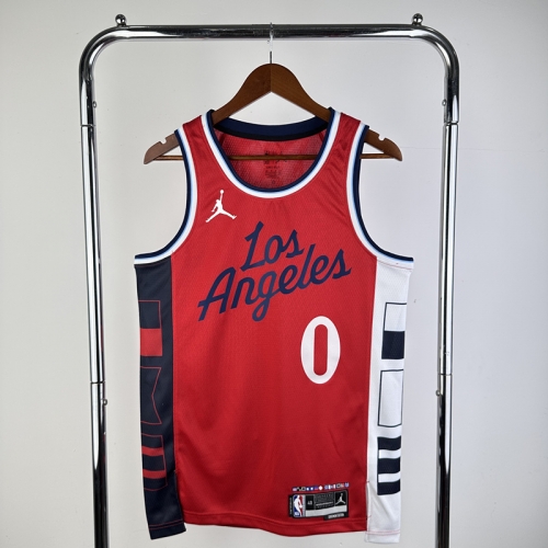 25 Season Feiren Limited Version Los Angeles Clippers Red #0 Jersey-311