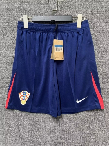 2024/25 Croatia Away Blue Thailand Soccer Shorts-315