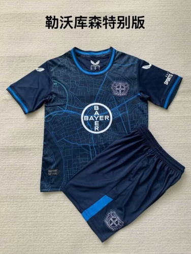 Kids 2024/25 Special Version Bayer 04 Leverkusen Royal Blue Kids/Youth Soccer Uniform-208