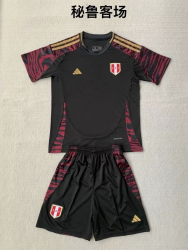 Kids 2024/25 Peru Away Black Kids/Youth Soccer Uniform-208/123/507