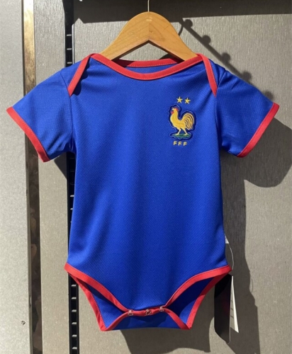 (Size 9-12) 2024/25 France Home Blue Baby Soccer Uniform-308