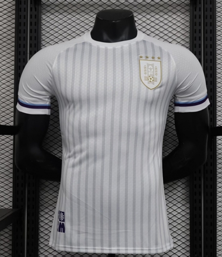 Player Version 2023/24 Uruguay Away White Thailand Soccer Jersey AAA-888