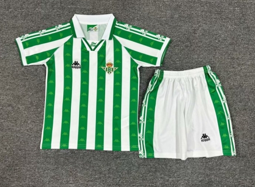 1995-1997 Retro Version Real Betis Home White & Green Kids/Youth Soccer Uniform-1040/516