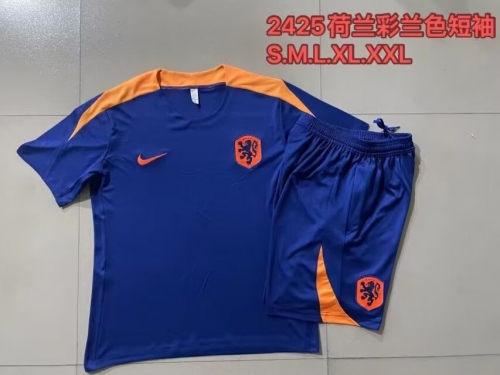 2024/25 Netherlands Blue Thailand Soccer Tracksuit Uniform-815