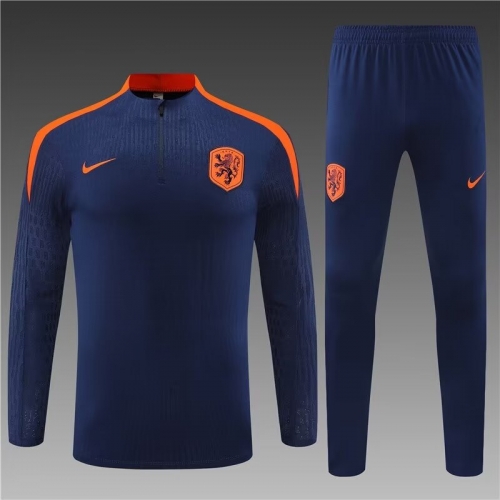 Player Version 2024-25 Netherlands Royal Blue Thailand Soccer Tracksuit Uniform-801/815