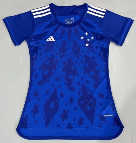 2024/25 Cruzeiro EC Home Blue Thailand Women Soccer Jersey AAA-1095/908