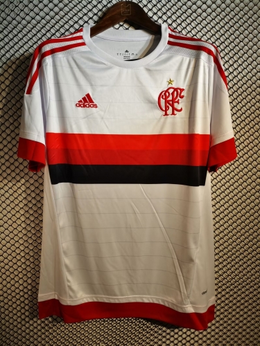 2015/16 Retro Version CR Flamengo Away White & Red Thailand Soccer Jersey AAA-905