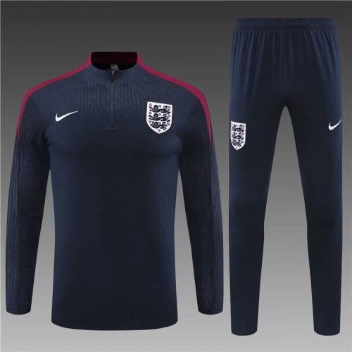 Player Version 2024/25 England Royal Blue Thailand Soccer Tracksuit Uniform-801