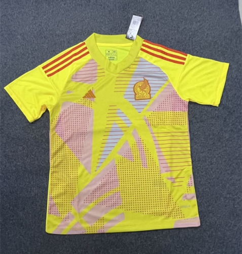 2024/25 Mexico Goalkeeper Yellow Thailand Soccer Jersey AAA-1106/47