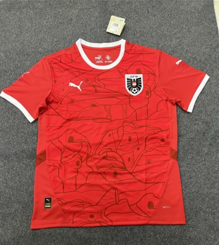 2024/25 Austria Home Red Thailand Soccer Jersey AAA-47/416