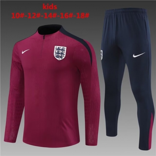 Player Version 2024/25 England Red Kids/Youth Soccer Tracksuit Uniform-801/411