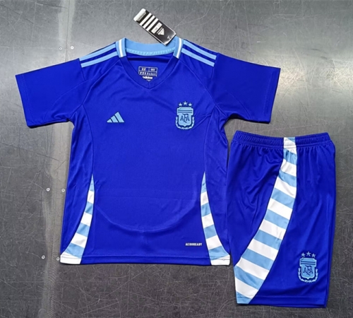 Kids 2024/25 Argentina Away Blue Kids/Youth Soccer Uniform-812/507/522