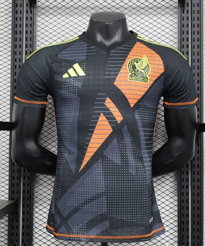 Player Version 2024/25 Mexico Goalkeeper Black & Gray Thailand Soccer Jersey AAA-888