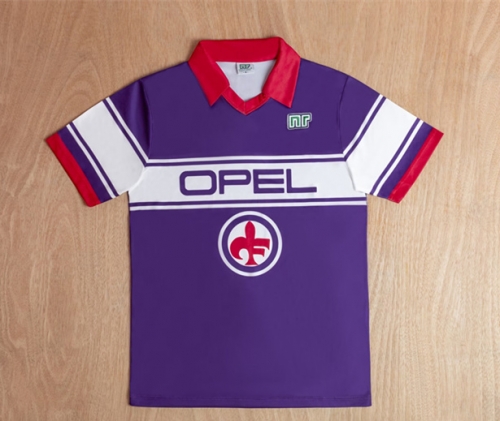 84-85 Retro Version Fiorentina Home Purple Thailand Soccer Jersey AAA-1041