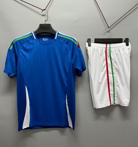 Customize 2024/25 Italy Home Blue Soccer Uniform-DN