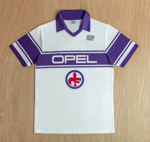 84-85 Retro Version Fiorentina Away White Thailand Soccer Jersey AAA-1041