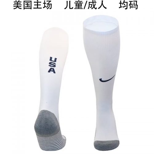 2024/25 United States Home White Thailand Soccer Socks