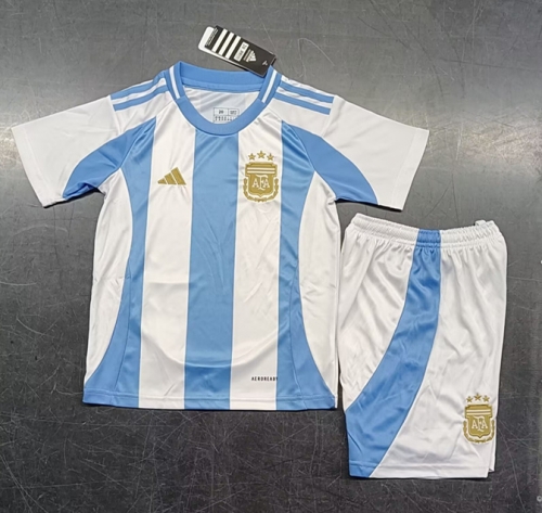 2024/25 Argentina Home Blue and White Kids/Youth Soccer Uniform-507/A/522