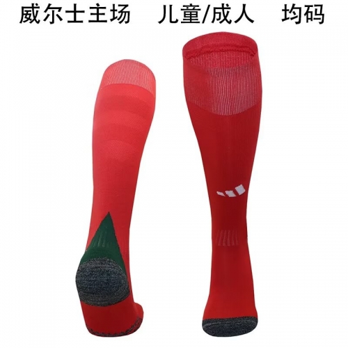 2024/25 Wales Home Red Thailand Soccer Socks