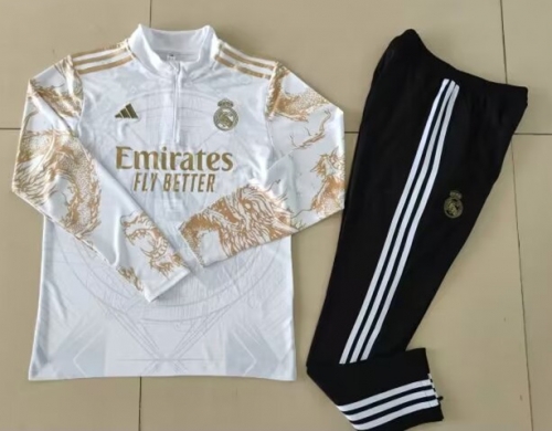 2024/25 Special Real Madrid White Soccer Tracksuit Uniform-GDP
