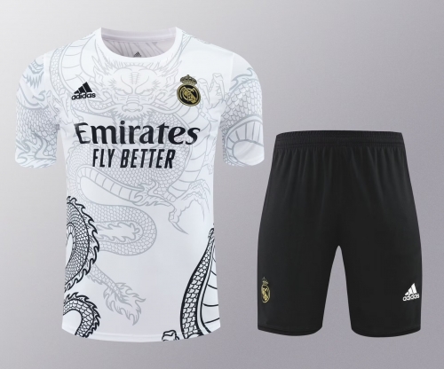 2024/25 Real Madrid White Thailand Soccer Training Uniform-418