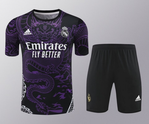 2024/25 Real Madrid Purple Thailand Soccer Training Uniform-418