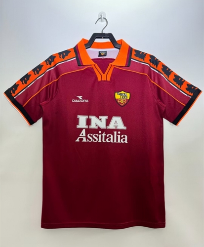 98-99 Retro Version AS Roma Red Thailand Soccer Jersey AAA-503/811