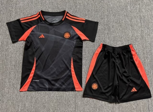 2024-25 Colombia Away Black Kids/Youth Soccer Uniform-522/BLY/507