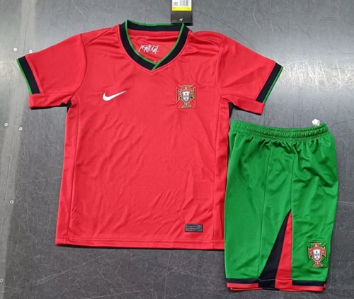 2024/25 Portugal Home Red Youth/Kids Soccer Uniform-522/507/812