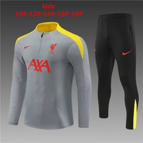 Player Version Kids 2024/25 Liverpool Light Dray Kids/Youth Soccer Tracksuit Uniform-801