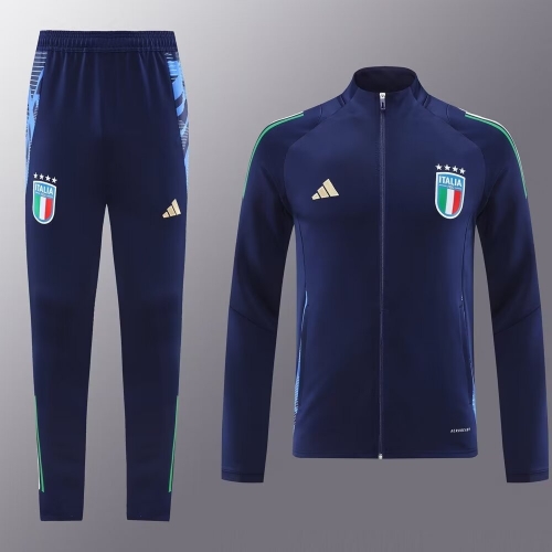 2023/24 #02 Italy Royal Blue Soccer Jacket Uniform-LH