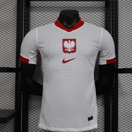 Player Version 2024/25 Poland Home White Thailand Soccer Jersey AAA-888/MY