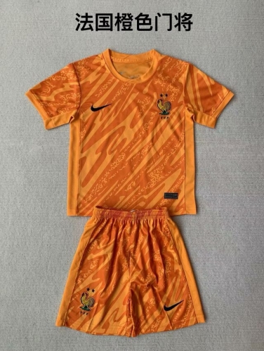 2024/25 France Goalkeeper Orange Soccer Uniform-208