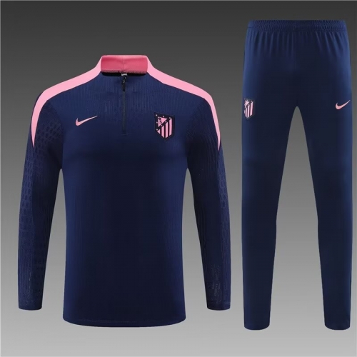 Player Version 2024/25 Atletico Madrid Royal Blue Thailand Soccer Tracksuit Uniform-801
