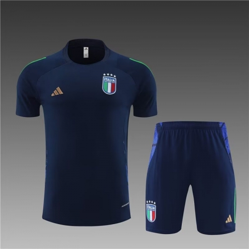 2024/25 Italy Royal Blue Shorts-Sleeve Thailand Soccer Uniform-801/LH