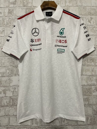 2024 Benz White Formula One Racing Shirts-805