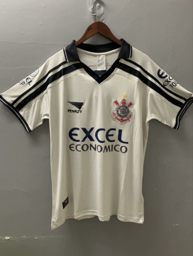 1998 Retro Version Corinthians Home White Thailand Soccer Jersey AAA-FY