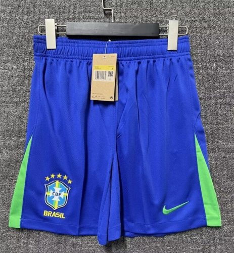 2024/25 Brazil Home Blue Thailand Soccer Shorts-315