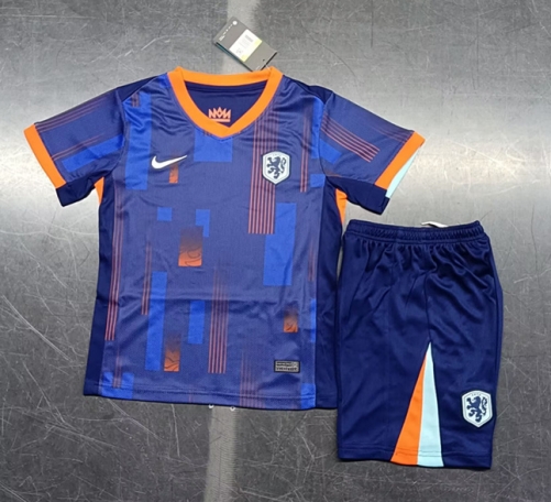 2024/25 Netherlands Away Blue Kids/Youth Soccer Uniform-507/516/123