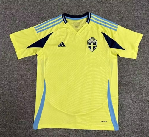 2024/25 Sweden Version Home Yellow Thailand Soccer Jersey AAA-1040