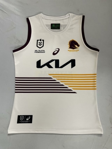 2024 Mustang Away White Thailand Rugby Training Shirts-805