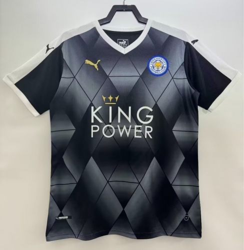 15-16 Retro Version Leicester City Black & Gray Thailand Soccer Jersey AAA-2041/503/811