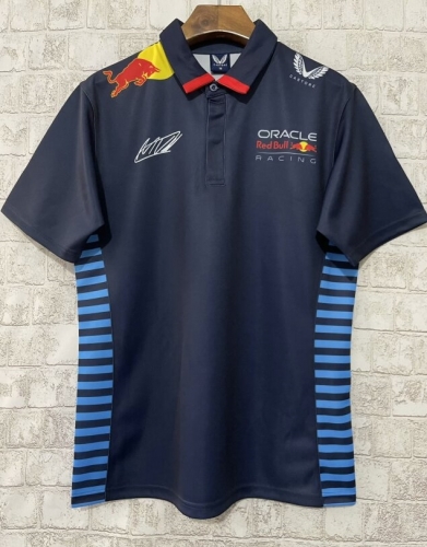 2024 Red Bull  #1 Royal Blue Round Collar Formula One Racing Shirts-805