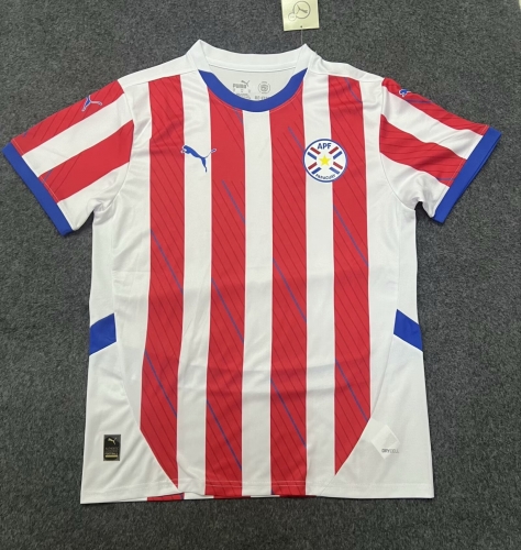 2024/25 Paraguay Home Red &White Thailand Soccer Jersey AAA-47/1040