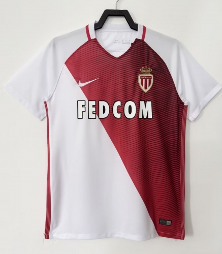 2016/17 Retro Champions League Version Monaco Home Red & White Thailand Soccer Jersey AAA-811