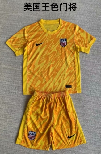 2024/25 USA Goalkeeper Yellow Soccer Uniform-208